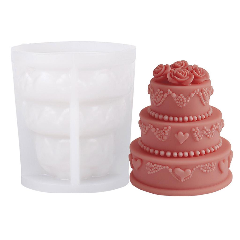 Wedding Candle Silicone Mold Temperature Resistant Rose Cake Candle Silicone Mold For Candle Soap Wedding Decoration