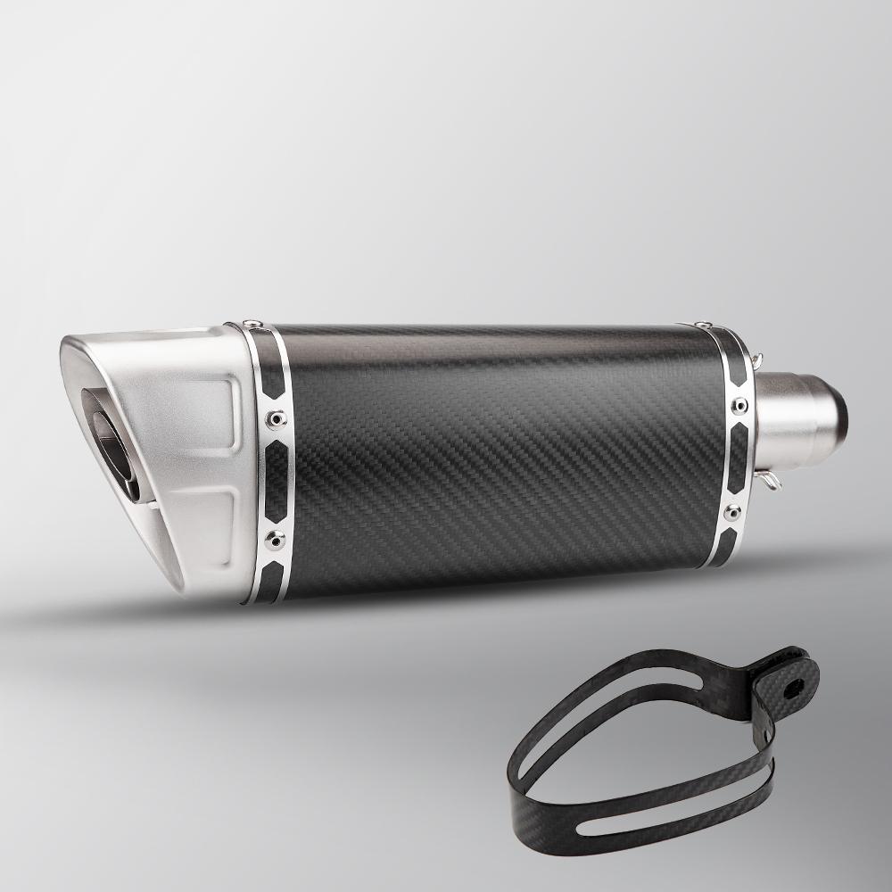 Motorcycle carbon fiber exhaust pipe tail connection integrated exhaust pipe FOR 51MM MT09 FZ09 MT07 GSX250 M11 muffler with db