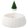White Christmas Tree Collar Tree Skirt Style Base Cover Rustic White Plush Protector Bohemian Artificial Tree Collars for Trees