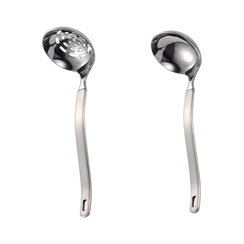 ZISIZ Stainless Steel Mirror Polished Soup Ladle (2-Pack)