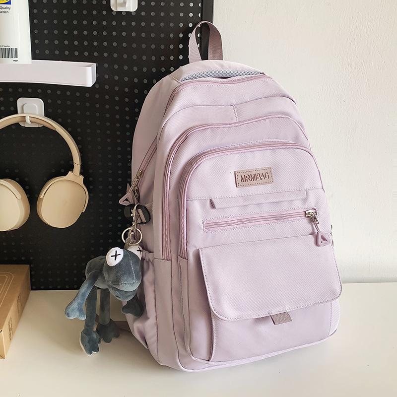 School Bag Elementary School Girl College Student Burgundy Backpack Male Junior High School Student High School Student Backpack
