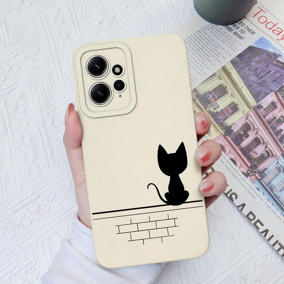 Case For Xiaomi Redmi Note 12 12S 4G 5G Patterned Full Protection Soft Liquid Silicone Cartoon Cover For Redmi Note 12 S Funda