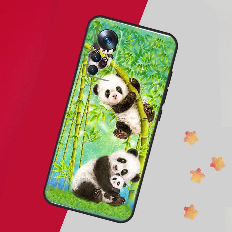Panda Animal Cute Bear Case For Xiaomi 14 13 11T 12T 13T Pro 12 Lite 12X POCO X3 X5 Pro X4 F4 M5 M5s F3 F5 Cover