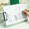 A4 Paper Organizer for Classroom Folder Clipboard with Metal Clip, Multipurpose Plastic File Hard Writing Pad Students Folder, Lightweight Memo