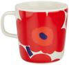 Marimekko Unikko White and 67719 001 Mug, Red, 400ml, (Used)