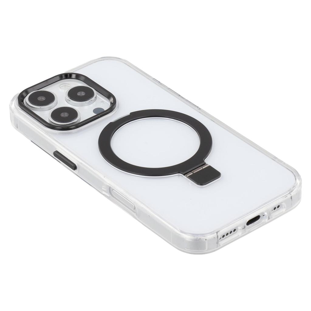 For iPhone 16 Pro Max Case Compatible with MagSafe Kickstand TPU+PC Clear Phone Cover