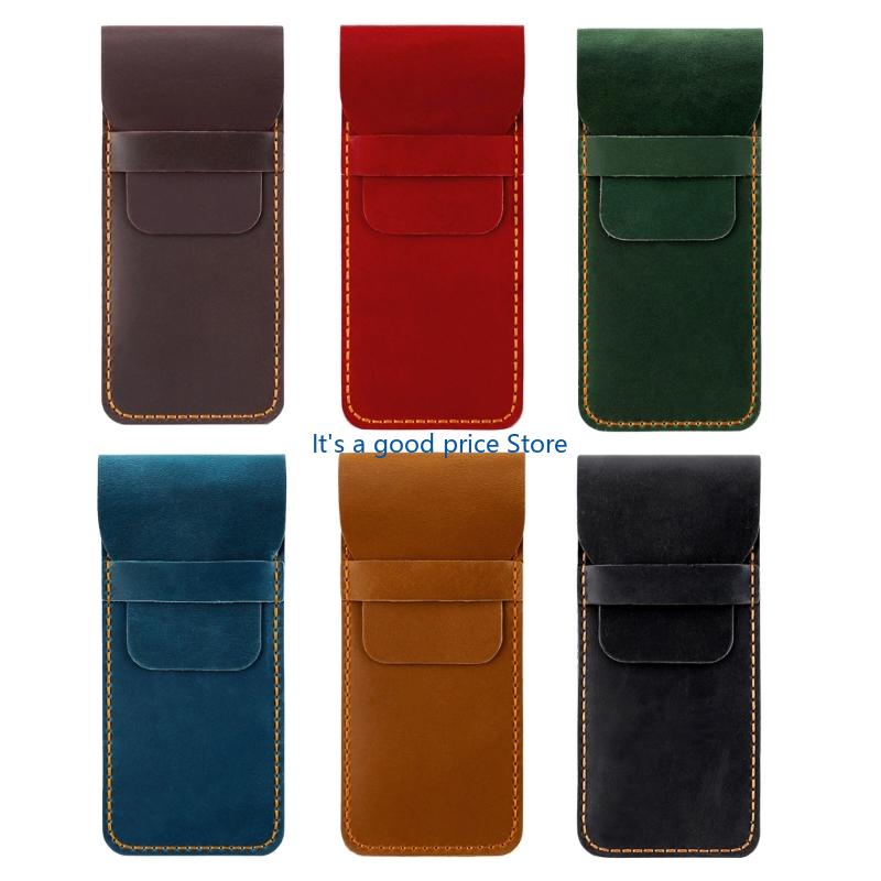 Leather Fountain Pen Case Water Resistant Pen Organiser Portable Pencil Pouches For Men Women Writing Essential Storage
