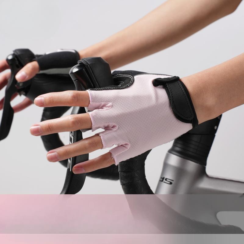Bicycle Cycling Gloves Half Finger Spring and Summer Men and Women Road Mountain Bike Gloves Short Finger Anti Slip Shock Absorbing Bicycle Equipment
