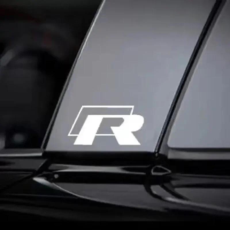 2026 New For VW VOLKSWAGEN 2pcs Car Body Badge B-pillar Trunk Decal R Emblem Sticker For Volkswagen R Polo T5 Golf 5 MK6 7 8 Pas