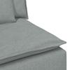 Modular Sofa with Footstool and Cushions Light Grey