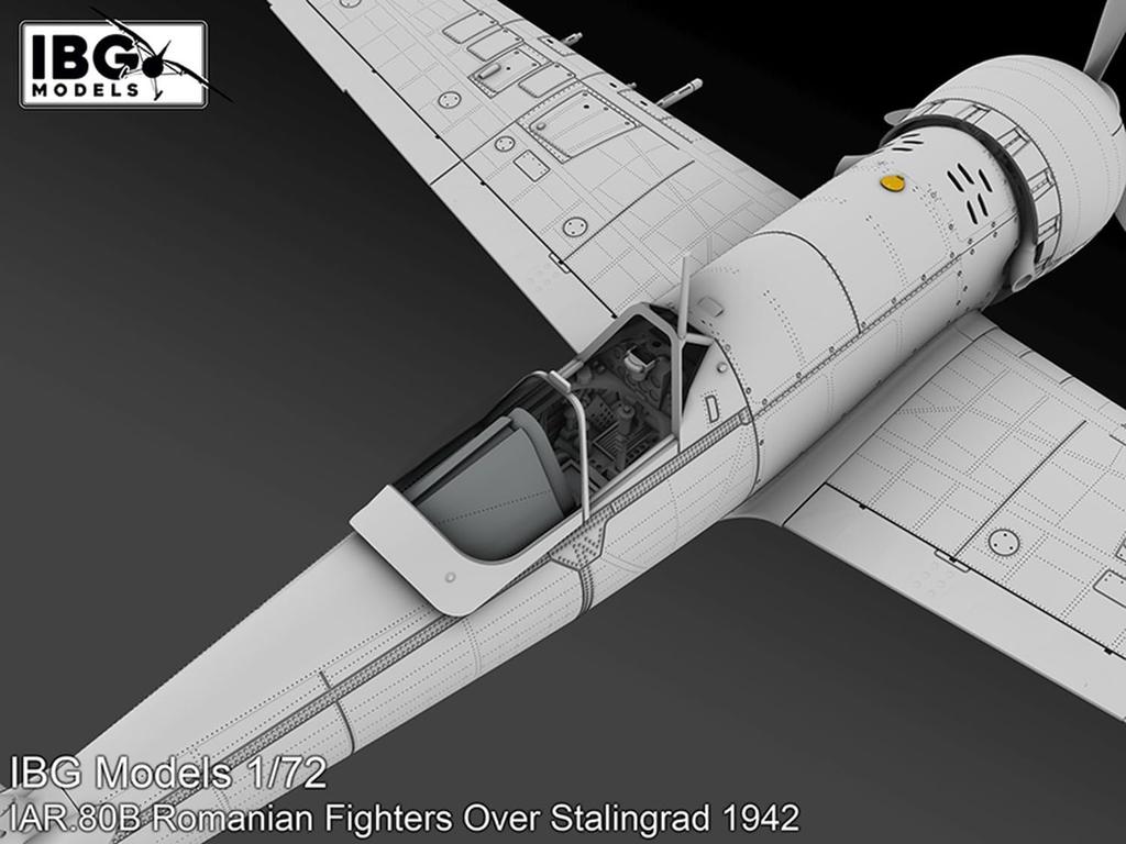 IBG Romanian Fighter Plane Over Stalingrad Plastic Model Kit PB72567 1/72 IAR.80B (Airplane)