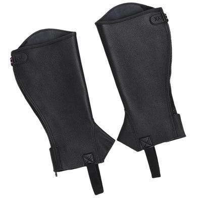 Lther Legs Cover Half Chap, 1 Pair Windproofing Leg Warmers   for Horse Riding, Zip Up Equestrian Protective Guard Bikers Gaiters for Adult