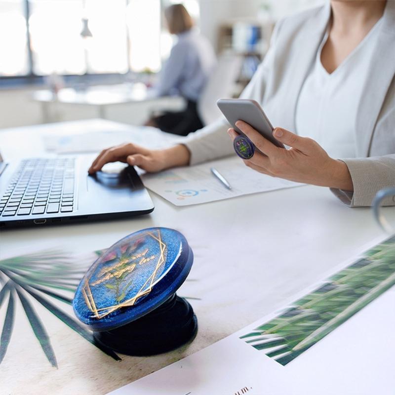 Glue Dropping Mold for Airbag Phone Bracket Diy Seamless Adhesive Resin Phone Bracket Base Silicone Mold with Support