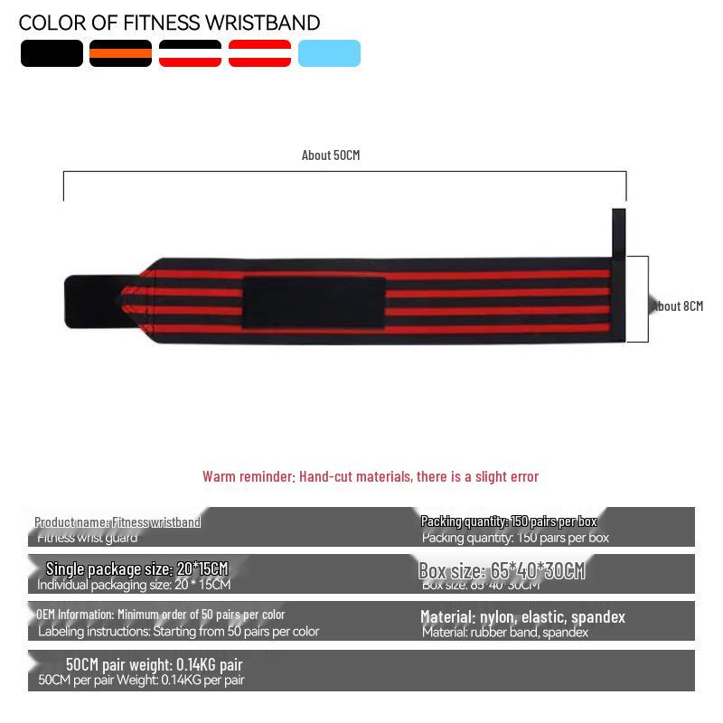 Men's Professional Powerlifting Wrist Wraps for Bench Press - Anti-Twist Compression Protective Gear