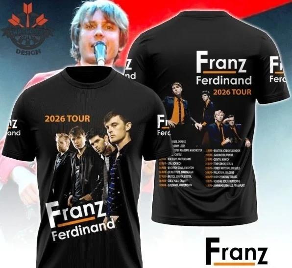 Franz Ferdinand 2026 World Tour Indie Rock Concert Graphic Fan 3D T-Shirt PP2906 L