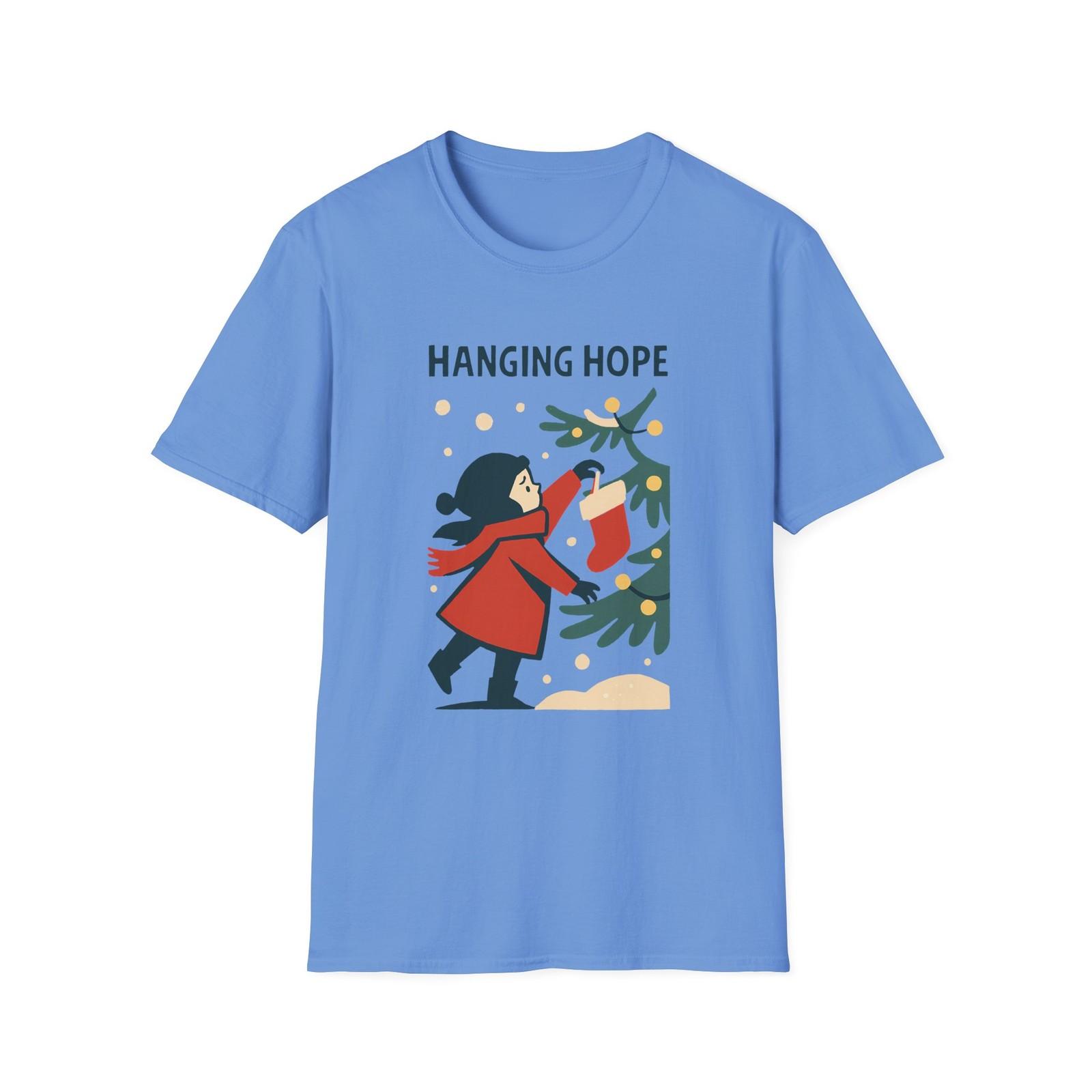 Unisex Softstyle T-Shirt Mens Womens Tees Top Red Stocking Tree Branch Snow Christmas Winter Holiday 3XL
