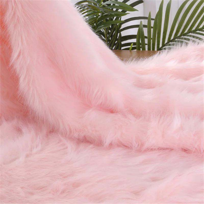 5cm Plush Thickened Fur Fabric By The Meter Coats Bags Clothes Sewing High-grade Imitation Fox Cloth Decorative Winter Plain Diy