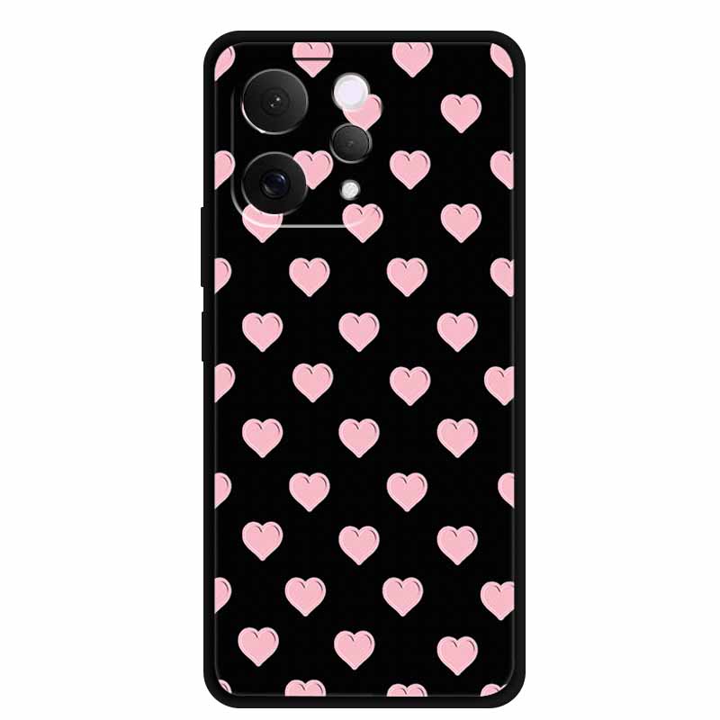 For Vivo S50 5G Case 3D Emboss Flower Black Silicone Soft Back Cover Case For Vivo S50 2025 Phone Case 6.59" Coque V2528A Fundas