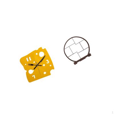 Nordic Minimalist Cheese Clock Display Stand Quiet Acrylic Wall Organizer for Office Bedroom