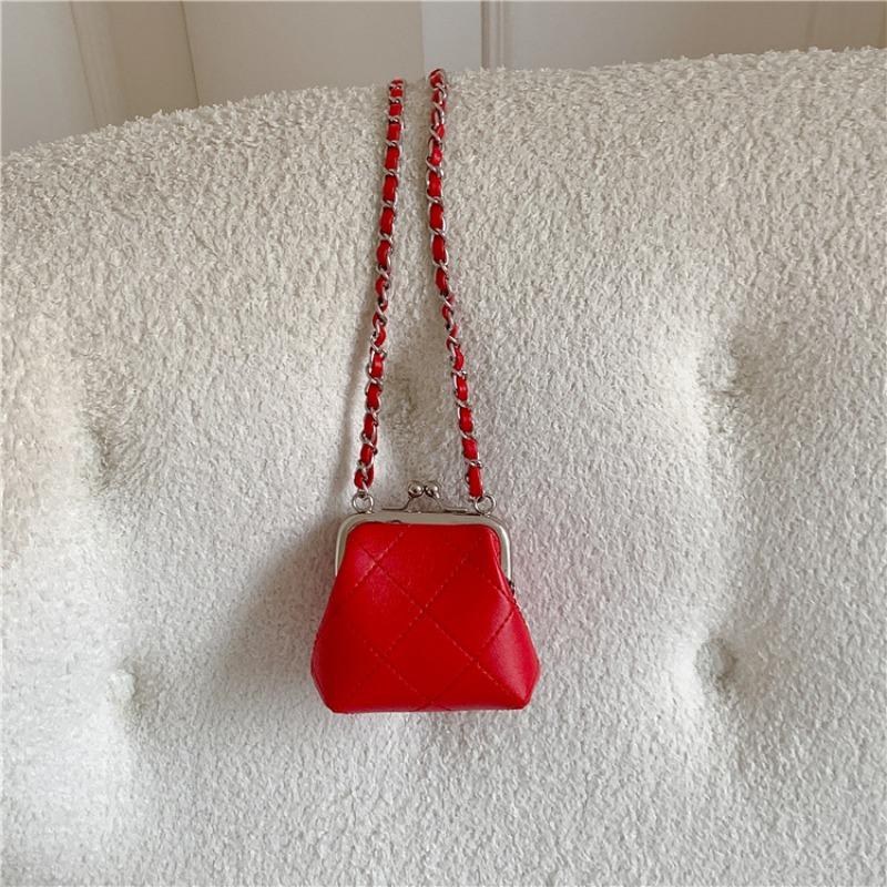 Lipstick Clip Mini Bag, Metal Buckle Chain Bag, Women's Niche High-end Messenger Diamond Bag