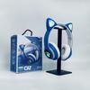 Cute Cat Ears Luminous Bluetooth Headset Folding Card Headset Wireless Headset