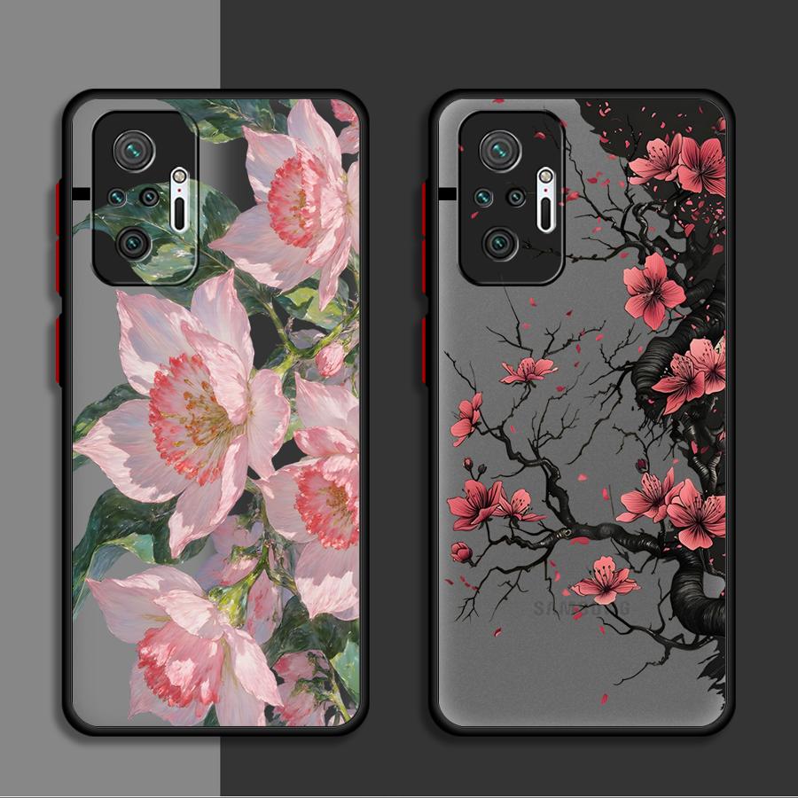 Case for Xiaomi Redmi Note 14 A4 13C 9S 14C 11 12 13 Pro Plus 10 Funda Back Phone Cover Creative Flower Art