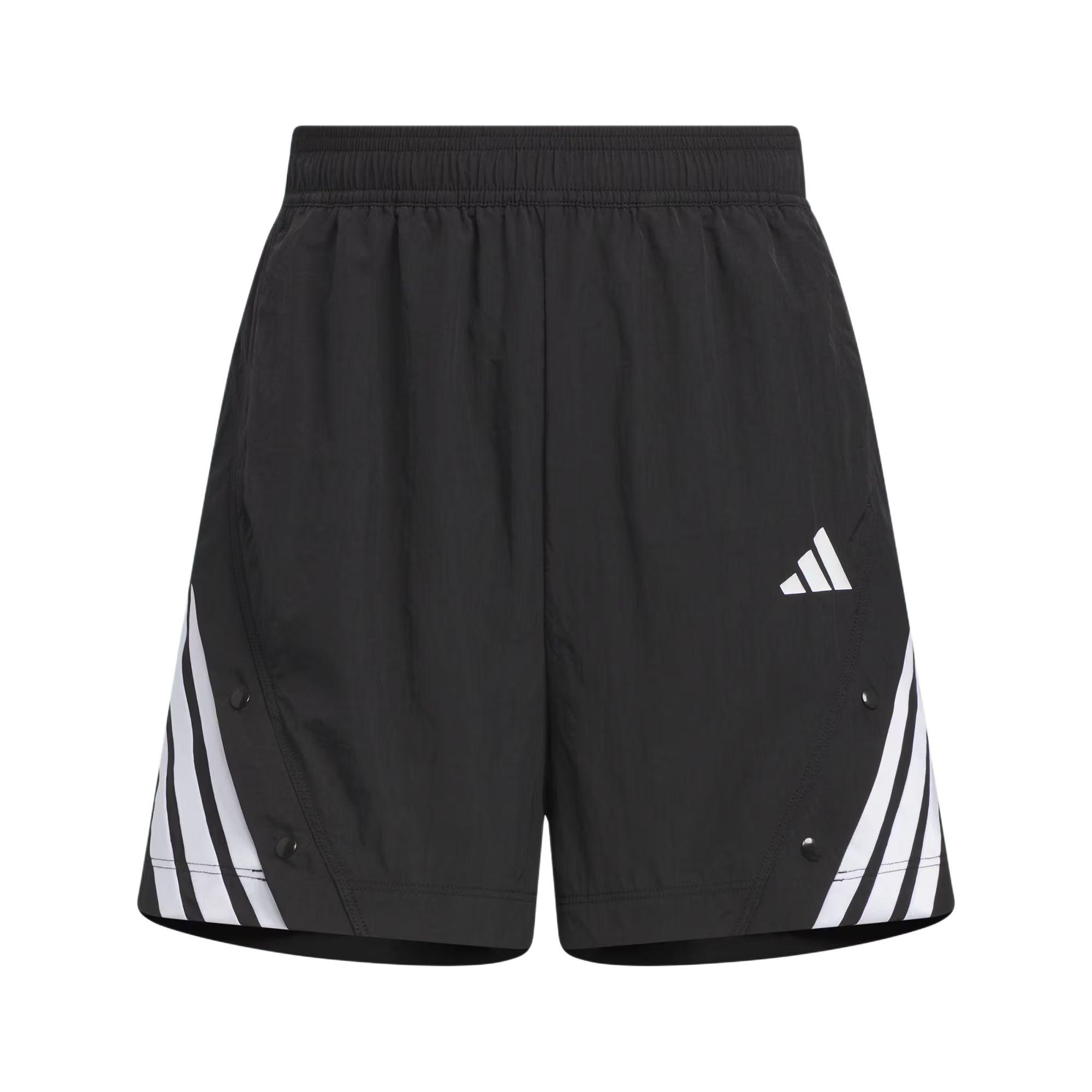 

Adidas Dance SS25 Woven Logo Stripe Comfortable Casual Shorts Women Shorts Black White KE5852 M
