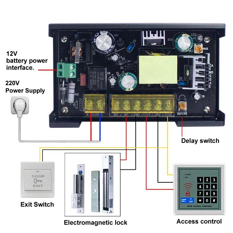 12v Glass Door Iron Door Sliding Magnetic Lock 280kg Office Electromagnetic Access Control Lock
