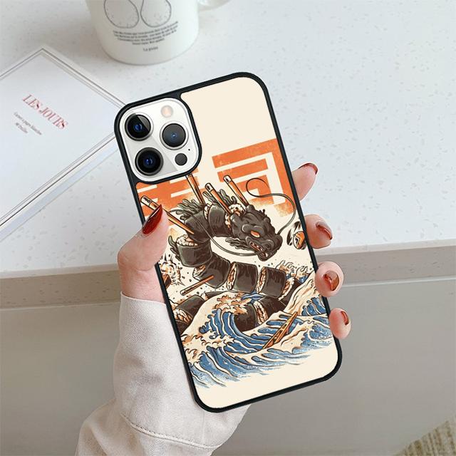 Sushi Dragon Phone Case For iPhone 17 Air 13 12 14 15 16 Cover For Apple iPhone 17 Air 14 15 16 Pro Max 6S Plus Coque