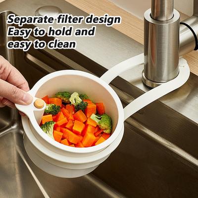 Coș cu sită pentru chiuvetă Filtru de deșeuri din plasă Coș de colectare fructe Coș de scurgere creativ pentru agățat în chiuvetă Filtru detașabil pentru deșeuri de bucătărie