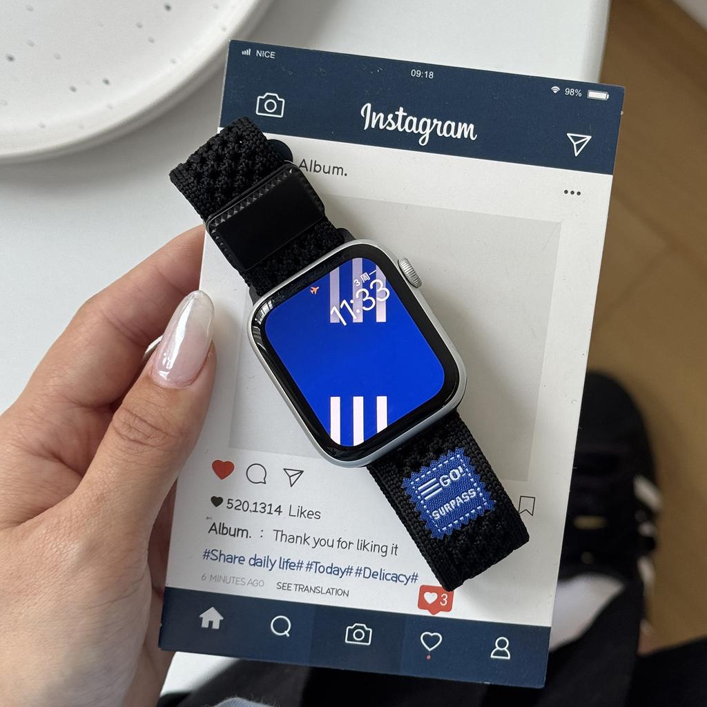 Ремінець для Apple Watch Series 10 Ultra 9 8 7 SE (2023) SE (2022) SE 3 2 1 46мм 49мм 45мм 44мм 42мм Нейлоновий Спортивний Дихаючий Ремінець