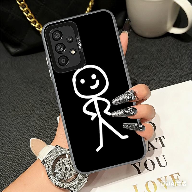 Funny Stickman Matchman Shockproof Phone Case for Samsung A17 A16 A15 A14 A37 A57 A36 A56 A26 A35 A55 A25 A34 A54 A24 A13 A23 A3