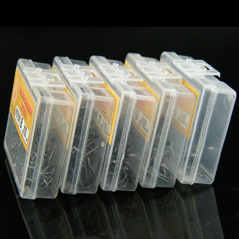 100 Stück verpackt Iseini Haken Widerhakenlos Kohlenstoffstahl Schwarz Karpfenangeln Wildangeln Langer Schenkel Schwarz Karpfenangeln Zubehör