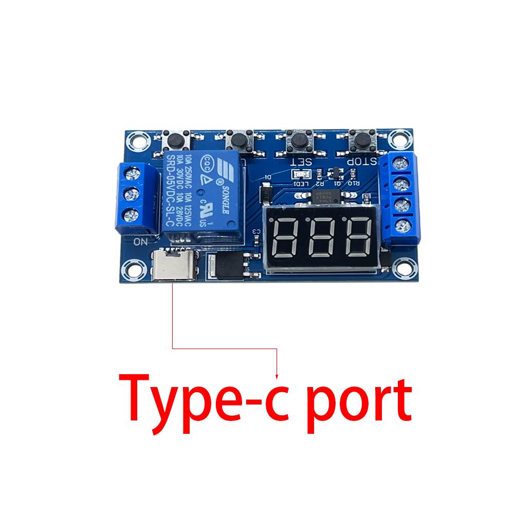 DC 6-30V Support Micro USB 5V LED Display Automation Cycle Delay Timer Switch Off Delay Time Relay 6V 9V 12V 24V Relays 5