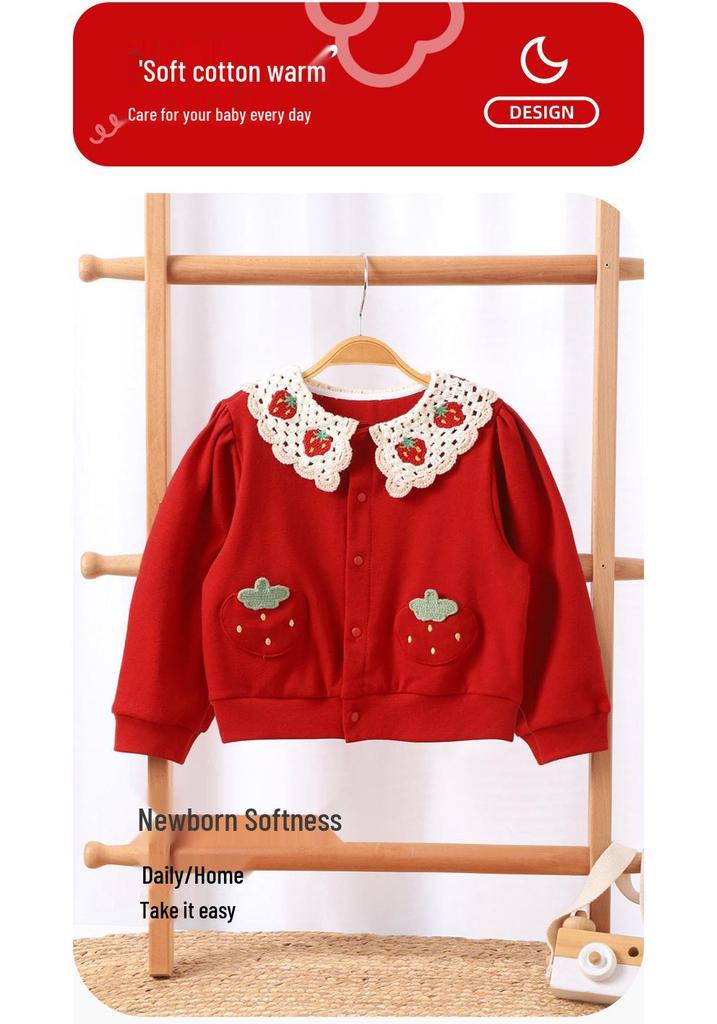 Youqi Girls' Long Sleeve Shirt 2026 - Stylish Baby Top for Spring & Autumn