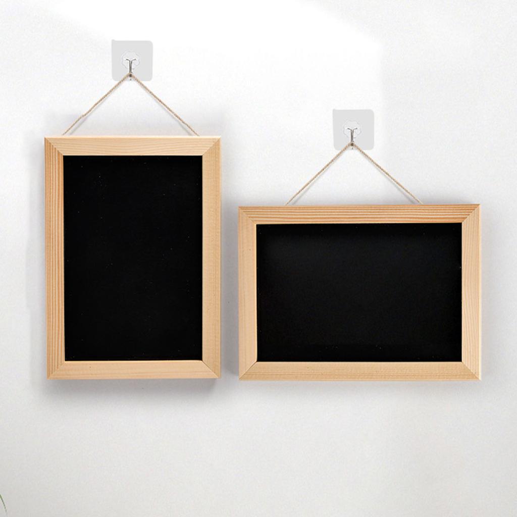 Hanging Chalkboard Double-Sided Blackboard Memo Board Writing Board Small Hanging Blackboard for Home Office Kitchen