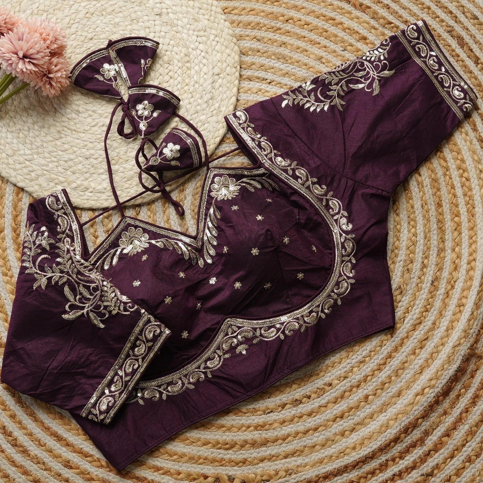 Indian Bollywood Casual Wear Silk Blouse Women s Readymade Designer Ethnic Choli 2XS