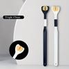 Portable Tongue Scraping Soft Bristles V-shaped Three-sided Toothbrush Adult Toothbrush  Women