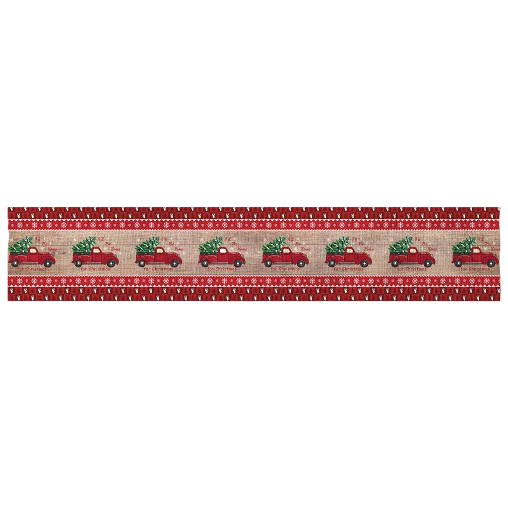 1 Pc Christmas Table Runner Reusable Table Cloth Creative Christmas Table Flags Printed Flags for Anniversary Banquet Festival