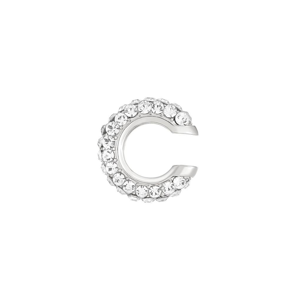 European & American Popular C-shaped Rhinestone Ear Cuff Earrings, No Piercing Needed for Women