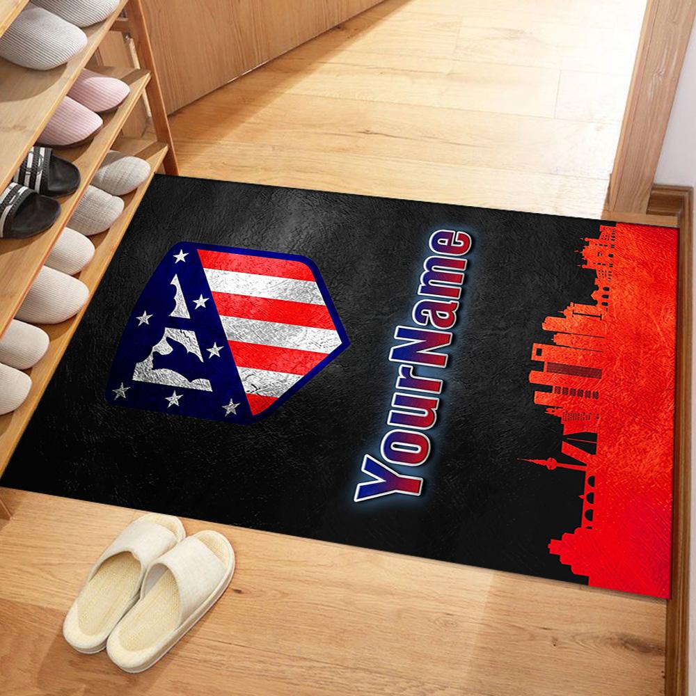 Atletico Madrid Customized Name Carpet Perfect for Foyer Game Room Balcony Dormitory Antislip Carpet Anime Office Decor Gift for Festivals