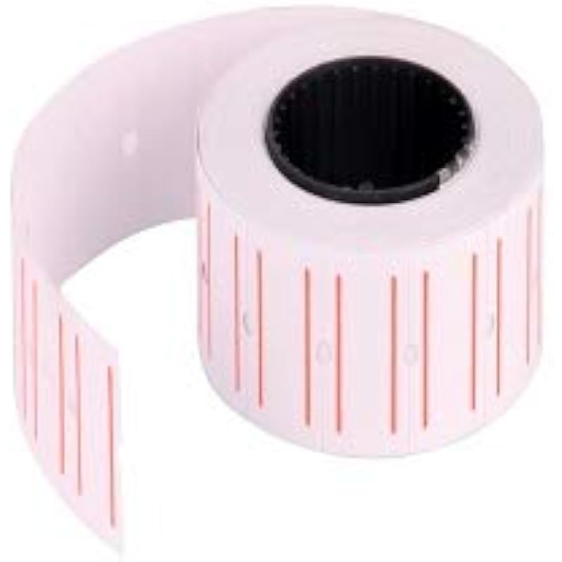 Bambalio Blr-Wp(Box) White Price Label Roll With Red Border Line Set Compatible With All Single Line Labeling Machines (