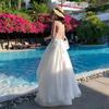 The real shot is very fairy beach dress, white niche suspender backless dress, women's summer seaside vacation ins super hot