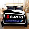 Teenagers SUZU motorcycle Casal Duvet Cover Comforter All Season Bedding Sets Soft Quilt Cover and Pillowcases Single/Double