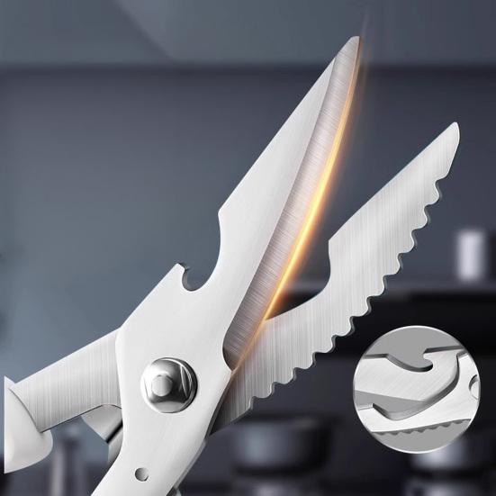 Heavy Duty Kitchen Scissors Poultry Scissors with Safety Lock Food Prep Scissors for Cutting Bones Scraping Fish Scales Cracking Nuts
