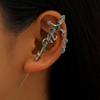 Cooler Punk Dunkler Wind Geist Schlange Wickel Ohrhänger Tier Schlange Simulation Piercing Ohrstecker Übertriebene Ohrringe für Damen