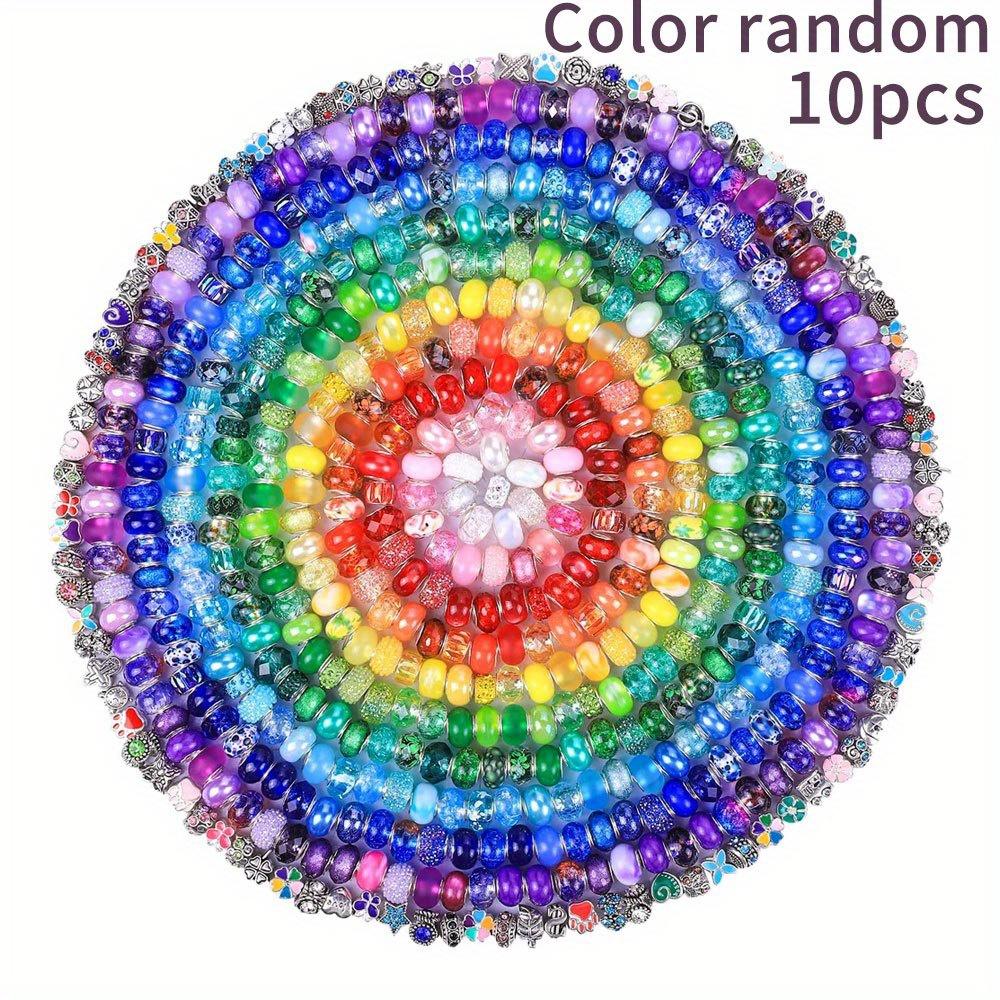 

10/20/40 шт., смоляной материал, случайный стиль, европейская бусина с большим отверстием, декоративная бусина, сделай сам, браслет, ожерелье, серьги, брелок, изготовление ювелирных изделий 10pcs