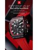 Reloj de Cuarzo Impermeable Multifunción con Forma de Barril para Hombre Oulishi