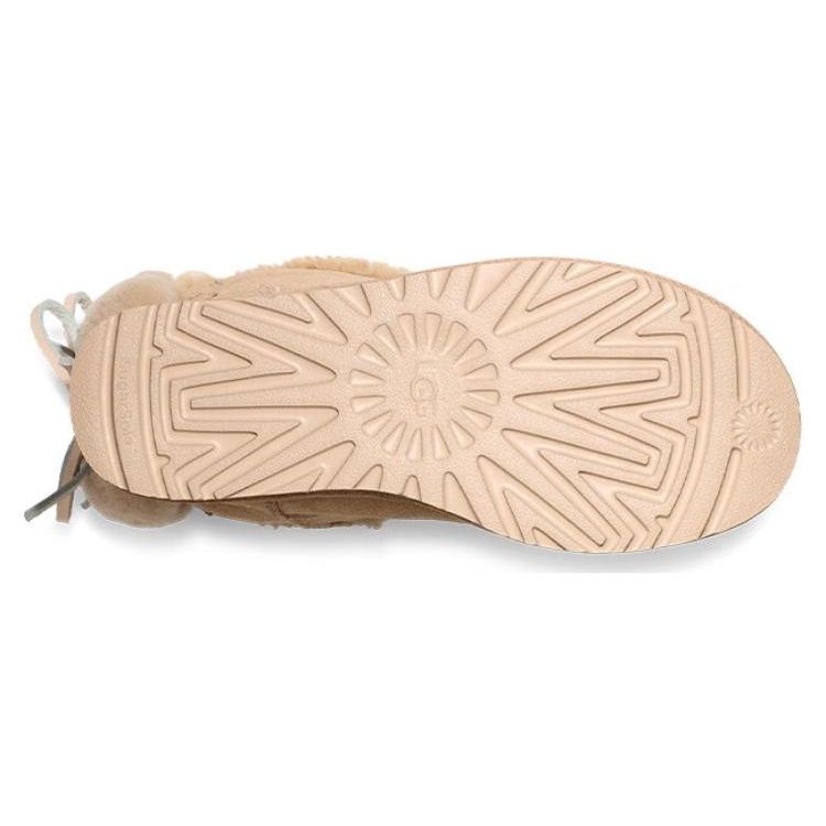 UGG Bailey Two-Layer Cowhide Round Toe Short Snow Boots Women Boots Mustard 1127131-MDSD