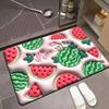3D Stereoscopic Vision Fruit Printed Bathroom Floor Mat Anti slip Water Absorbing Quick drying Bathroom Home Decoration